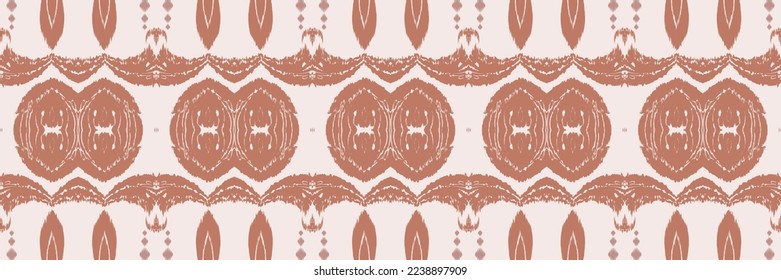 Ikat border tribal abstract Seamless Pattern. Ethnic Geometric Ikkat Batik Digital vector textile Design for Prints Fabric saree Mughal brush symbol Swaths texture Kurti Kurtis Kurtas
