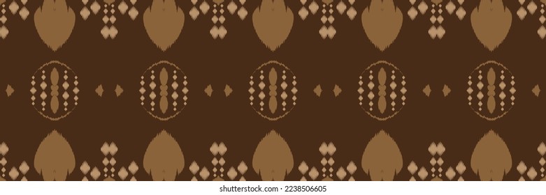 Ikat border tribal Aztec Seamless Pattern. Ethnic Geometric Batik Ikkat Digital vector textile Design for Prints Fabric saree Mughal brush symbol Swaths texture Kurti Kurtis Kurtas