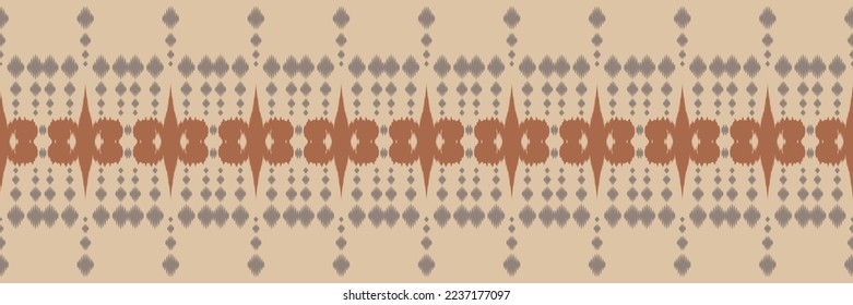 Ikat Grenze Stammes Hintergrund Nahtlose Muster. Ethnische Geometrische Ikkat Batik Digitale Vektortextilien-Design für Printfabrik Saree Mughal-Symbol Swaths Textur Kurti Kurtis Kurtas