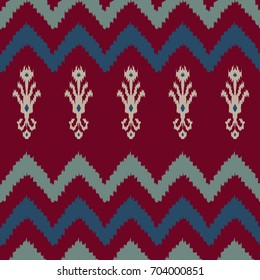 Ikat chevron seamless pattern