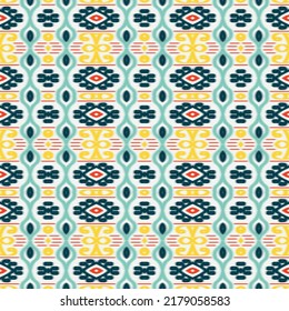 ikat chevron tribal ethnic motif vector Aztec tradination style Tribal geometric pattern seamless textile ethnic vector 