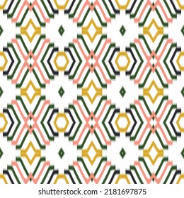 ikat chevron vector abstract ethnic pattern background ,carpet,wallpaper,clothing,wrap,batik,cloth,vector illustration style embroidery