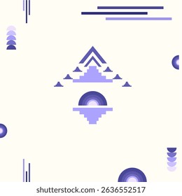 Ikat cross stitch geometric embroidery seamless knitted pattern on damask background. Perfect decorative design for sweater, fabric, decoration, illustration, ornament, texture, textile, interior