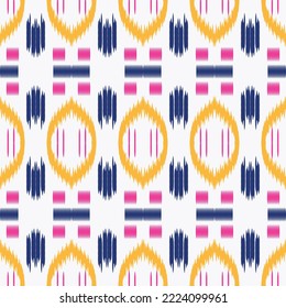 ikat damask batik textilen nahtlosen Muster digitalen Vektordesign für Print Saree Kurti Borneo Fabric Pinselzeichen Swatte Baumwolle