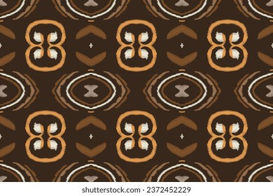 Ikat Damask Embroidery Background. Ikat Aztec Geometric Ethnic Oriental Pattern traditional.aztec Style Abstract Vector illustration.design for Texture,fabric,clothing,wrapping,sarong.