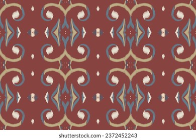 Ikat Damast Stickereihintergrund. Ikat Design Geometric Ethnic Oriental Pattern traditionellen.aztec Stil Abstrakte Vektorgrafik.Design für Textur, Stoff, Kleidung, Umhüllung, Sarong.