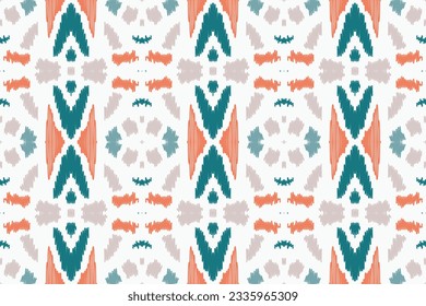 Ikat Damask Embroidery Background. Ikat Diamond Geometric Ethnic Oriental Pattern Traditional. Ikat Aztec Style Abstract Design for Print Texture,fabric,saree,sari,carpet.