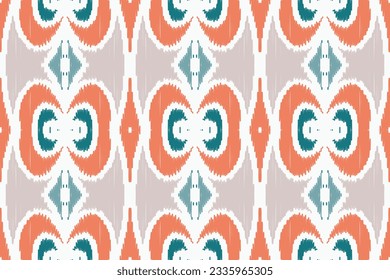 Ikat Damask Embroidery Background. Ikat Floral Geometric Ethnic Oriental Pattern Traditional. Ikat Aztec Style Abstract Design for Print Texture,fabric,saree,sari,carpet.