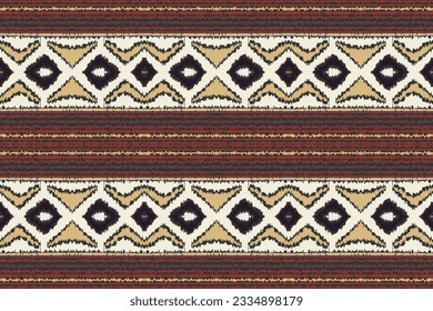 Ikat Damask Embroidery Background. Ikat Flower Geometric Ethnic Oriental Pattern Traditional. Ikat Aztec Style Abstract Design for Print Texture,fabric,saree,sari,carpet.