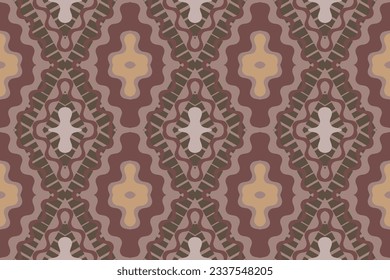 Ikat Damask Embroidery Background. Ikat Flower Geometric Ethnic Oriental Pattern traditional.aztec Style Abstract Vector illustration.design for Texture,fabric,clothing,wrapping,sarong.