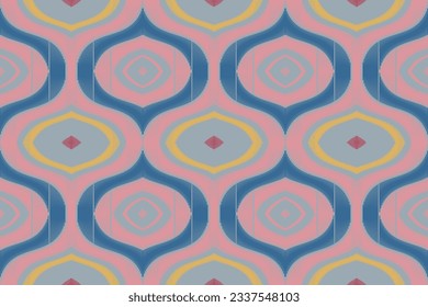 Ikat Damask Embroidery Background. Ikat Flowers Geometric Ethnic Oriental Pattern Traditional. Ikat Aztec Style Abstract Design for Print Texture,fabric,saree,sari,carpet.