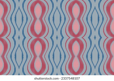 Antecedentes del bordado de Ikat Damask. Patrón oriental geométrico de marco Ikat tradicional.azteca estilo Abstract Ilustración vectorial.diseño para textura, tela, ropa, envoltura, sarong.