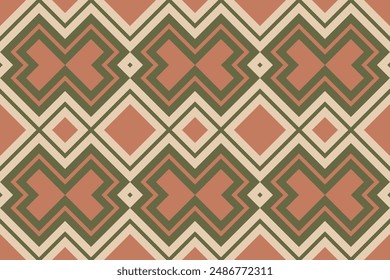 Ikat Damask Embroidery Background. Ikat Background Geometric Ethnic Oriental Pattern traditional.aztec Style Abstract Vector illustration.design for Texture,fabric,clothing,wrapping,sarong.