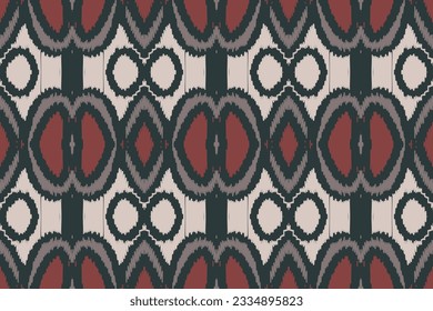 Ikat Damask Embroidery Background. Ikat Pattern Geometric Ethnic Oriental Pattern traditional.aztec Style Abstract Vector illustration.design for Texture,fabric,clothing,wrapping,sarong.