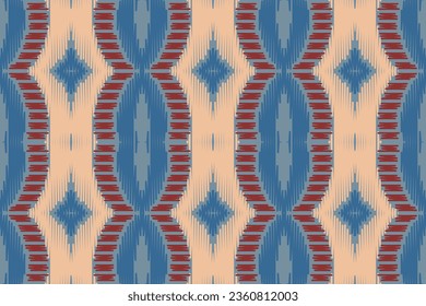 Antecedentes del bordado de Ikat Damask. Patrón Ikat Patrón Geométrico Étnico Oriental Tradicional. Diseño abstracto de estilo azteca Ikat para textura impresa, tela, sari, alfombra.