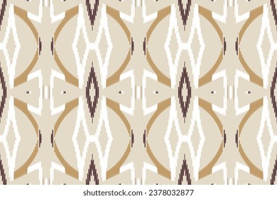 Ikat Damask Embroidery Background. Ikat Pattern Geometric Ethnic Oriental Pattern traditional.aztec Style Abstract Vector illustration.design for Texture,fabric,clothing,wrapping,sarong.