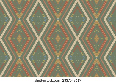 Antecedentes del bordado de Ikat Damask. Patrones Ikat Patrones Geométricos Étnicos Orientales Patrón tradicional.Estilo azteca Abstract Ilustración vectorial.diseño para textura, tela, ropa, envoltura, sarong.