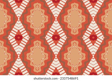 Antecedentes del bordado de Ikat Damask. Patrones Ikat Patrones Geométricos Étnicos Orientales Patrón tradicional.Estilo azteca Abstract Ilustración vectorial.diseño para textura, tela, ropa, envoltura, sarong.