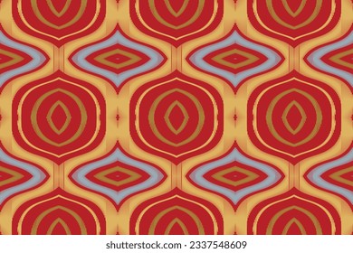 Ikat Damask Embroidery Background. Ikat Prints Geometric Ethnic Oriental Pattern traditional.aztec Style Abstract Vector illustration.design for Texture,fabric,clothing,wrapping,sarong.