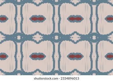 Antecedentes del bordado de Ikat Damask. Patrón oriental geométrico sin costura Ikat Tradicional. Diseño abstracto de estilo azteca Ikat para textura impresa, tela, sari, alfombra.