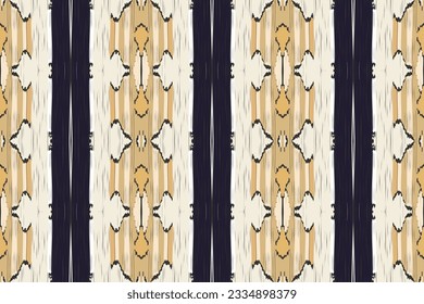 Ikat Damask Embroidery Background. Ikat Seamless Pattern Geometric Ethnic Oriental Pattern Traditional. Ikat Aztec Style Abstract Design for Print Texture,fabric,saree,sari,carpet.