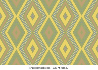 Ikat Damask Embroidery Background. Ikat Stripe Geometric Ethnic Oriental Pattern traditional.aztec Style Abstract Vector illustration.design for Texture,fabric,clothing,wrapping,sarong.