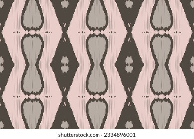 Antecedentes del bordado de Ikat Damask. Ikat Triangle Geometric Ethnic Oriental Pattern tradicional.aztec Estilo Abstract Vector ilustración.diseño para Textura, tela, ropa, envoltura, sarong.
