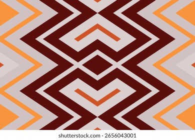 Ikat Damask Bordado Fundo. Ikat Triangle Geometric Ethnic Oriental Pattern Traditional (em inglês). Ikat Aztec Style Abstract Design for Print Texture,fabric,saree,sari,carpet.
