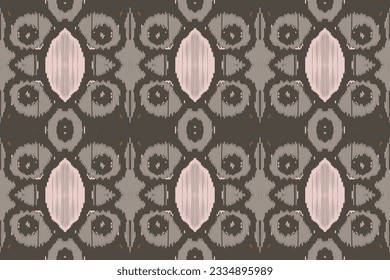 Antecedentes del bordado de Ikat Damask. Patrón oriental geométrico del vector de Ikat tradicional. Diseño abstracto de estilo azteca Ikat para textura impresa, tela, sari, alfombra.
