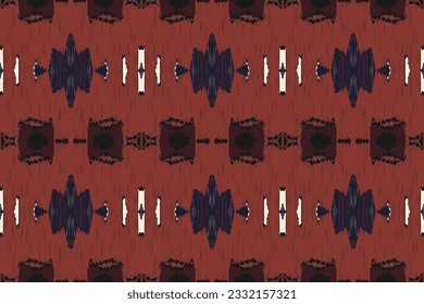 Ikat Damask Paisley Embroidery Background. Ikat Seamless Pattern Geometric Ethnic Oriental Pattern Traditional. Ikat Aztec Style Abstract Design for Print Texture,fabric,saree,sari,carpet.