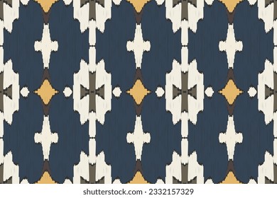 Ikat Damask Paisley Embroidery Background. Ikat Prints Geometric Ethnic Oriental Pattern Traditional. Ikat Aztec Style Abstract Design for Print Texture,fabric,saree,sari,carpet.
