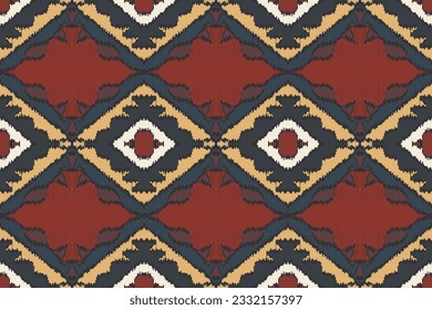 Ikat Damask Paisley Embroidery Background. Ikat Aztec Geometric Ethnic Oriental Pattern Traditional. Ikat Aztec Style Abstract Design for Print Texture,fabric,saree,sari,carpet.