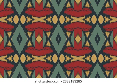 Ikat Damask Paisley Embroidery Background. Ikat Flowers Geometric Ethnic Oriental Pattern Traditional. Ikat Aztec Style Abstract Design for Print Texture,fabric,saree,sari,carpet.
