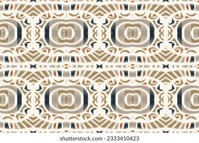 Ikat Damask Paisley Embroidery Background. Ikat Stripe Geometric Ethnic Oriental Pattern traditional.aztec Style Abstract Vector illustration.design for Texture,fabric,clothing,wrapping,sarong.