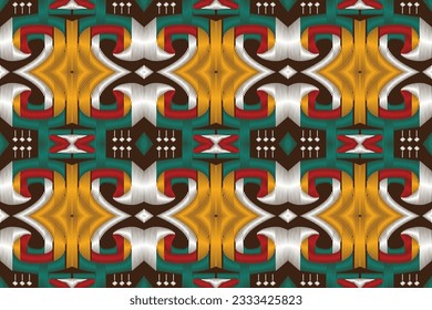 Ikat Damask Paisley Embroidery Background. Ikat Seamless Geometric Ethnic Oriental Pattern Traditional. Ikat Aztec Style Abstract Design for Print Texture,fabric,saree,sari,carpet.