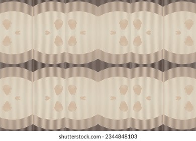 Ikat Damask Paisley Embroidery Background. Ikat Fabric Geometric Ethnic Oriental Pattern traditional.aztec Style Abstract Vector illustration.design for Texture,fabric,clothing,wrapping,sarong.