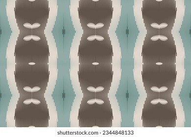 Ikat Damask Paisley Embroidery Background. Ikat Seamless Pattern Geometric Ethnic Oriental Pattern Traditional. Ikat Aztec Style Abstract Design for Print Texture,fabric,saree,sari,carpet.