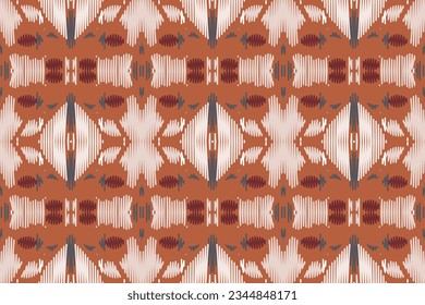 Ikat Damask Paisley Embroidery Background. Ikat Diamond Geometric Ethnic Oriental Pattern traditional.aztec Style Abstract Vector illustration.design for Texture,fabric,clothing,wrapping,sarong.