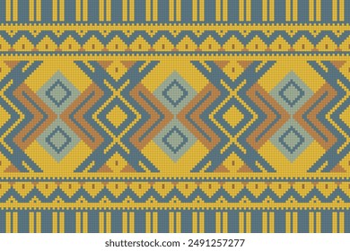 Ikat Damask Paisley Fondo de bordado. Ikat Geométrico Sin Fisuras Patrón Étnico Oriental Tradicional. Diseño Abstractas de estilo azteca Ikat para textura de impresión, tela, sari, sari, alfombra.