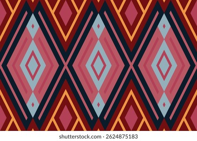 Ikat Damask Paisley Embroidery Background. Ikat Chevron Geometric Ethnic Oriental Pattern Traditional. Ikat Aztec Style Abstract Design for Print Texture,fabric,saree,sari,carpet.