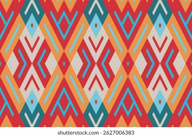 Ikat Damask Paisley Embroidery Background. Ikat Aztec Geometric Ethnic Oriental Pattern Traditional. Ikat Aztec Style Abstract Design for Print Texture,fabric,saree,sari,carpet.