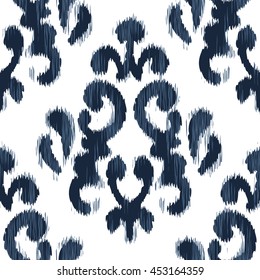 Ikat damask pattern seamless background tile