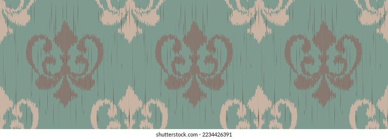 Ikat Damask Scandinavian embroidery, ikat seamless tribal abstract, Fashion pattern Digital textile Asian Design ancient art for Prints Fabric saree Mughal Swaths texture Kurti Kurtis Kurtas