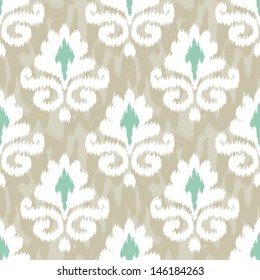 Ikat Damask Seamless Background Pattern 