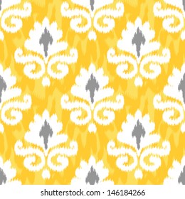 Ikat Damask Seamless Background Pattern 