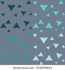 ikat damask triangle  artwork abstract seamless geometric graphic decoration ethnic outline template wallpaper print fabric pattern hand drawn contour shape background ombre green

