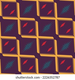 Ikat design tribal Africa Seamless Pattern. Ethnic Geometric Batik Ikkat Digital vector textile Design for Prints Fabric saree Mughal brush symbol Swaths texture Kurti Kurtis Kurtas