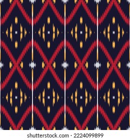 ikat diamond batik textile seamless pattern digital vector design for Print saree Kurti Borneo Fabric border brush symbols swatches party wear
