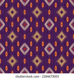 Ikat Diamond patrón sin fisuras en el bordado tribal, folclórico. Geométrica étnica oriental ikat patrón vector punto diseño tradicional para fondo, alfombra, tela, alfombra, papel tapiz, ropa