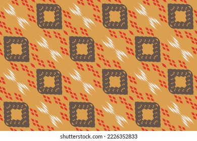 Ikat diamond tribal color Seamless Pattern. Ethnic Geometric Ikkat Batik Digital vector textile Design for Prints Fabric saree Mughal brush symbol Swaths texture Kurti Kurtis Kurtas